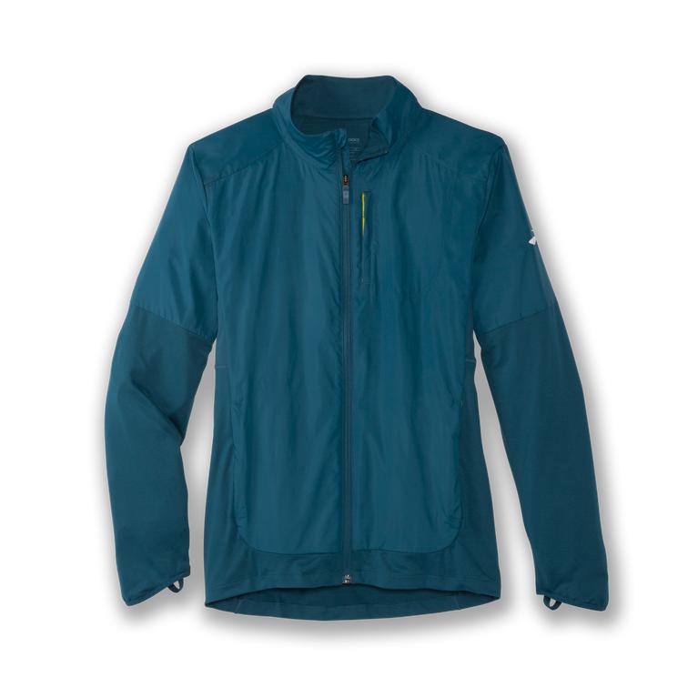 Brooks Fusion Hybrid - Mens Running Jackets - Alpine/Steelblue (52739HKBT)